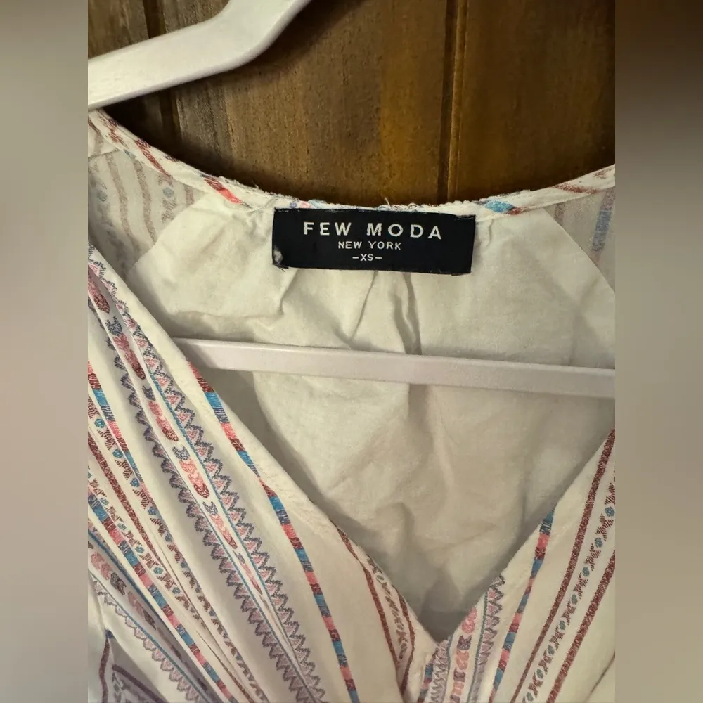 Few Moda Zara Striped Maxi Dress White Size XS - Image 3