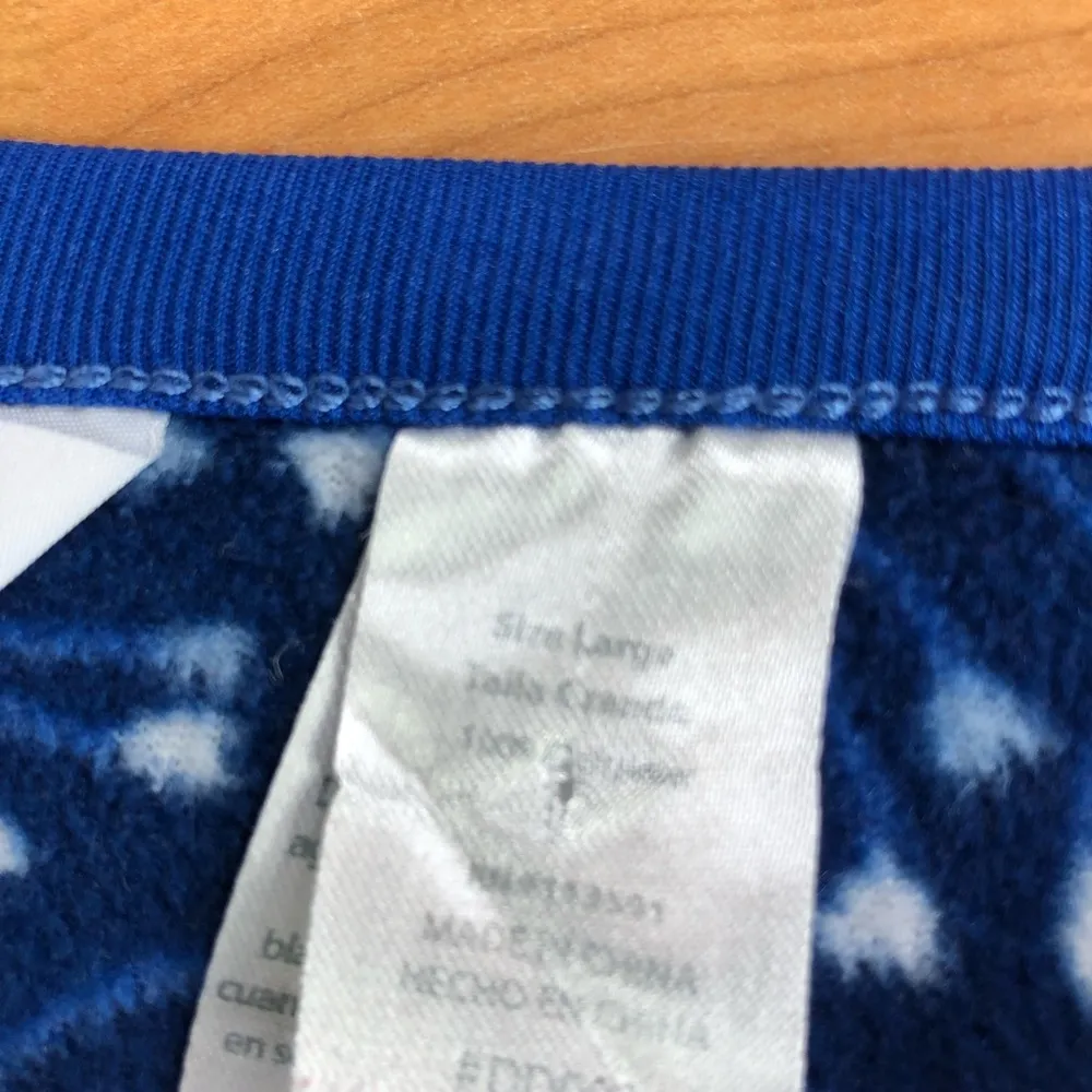 Vintage Mayfair Blue Long sleeve fleece top in size large 1/3 button fro… - Image 4