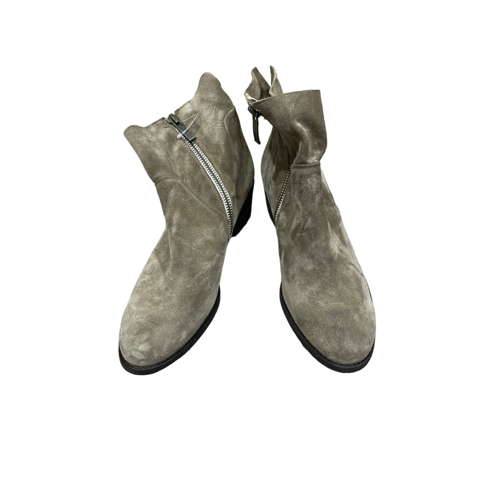 Paul Green Nicole Bootie Antelope Beige‎ Soft Suede Ankle Side Zip Size 6 NWOB - Image 5