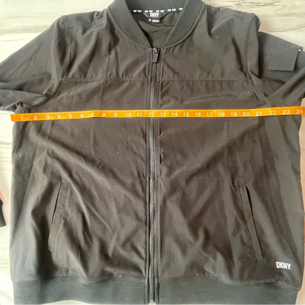 DKNY Sport Women's Zip-Front Cargo Jacket Black Size XL Windbreaker Side Pocket - Image 13