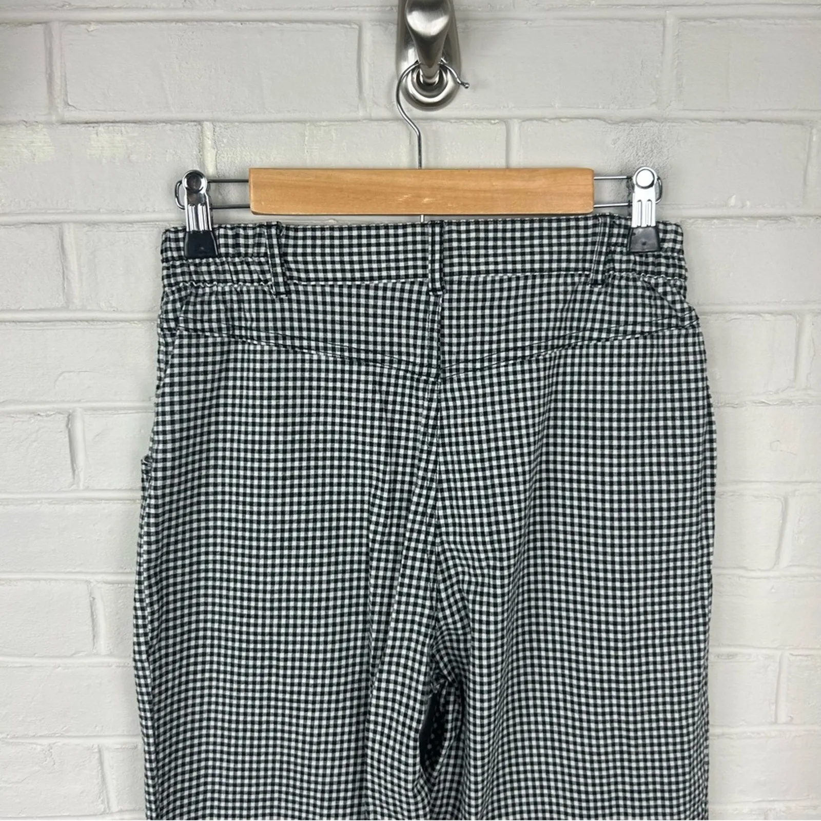 Silence & Noise Urban Outfitters Black White Gingham Plaid Pants Size 0 - Image 9