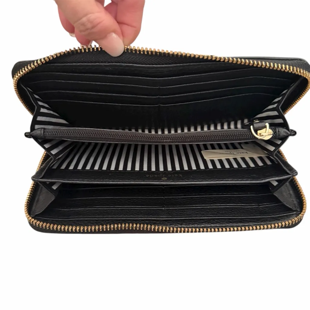 Kate Spade  Black Leather Cobble Hill Bow Wallet - Image 4