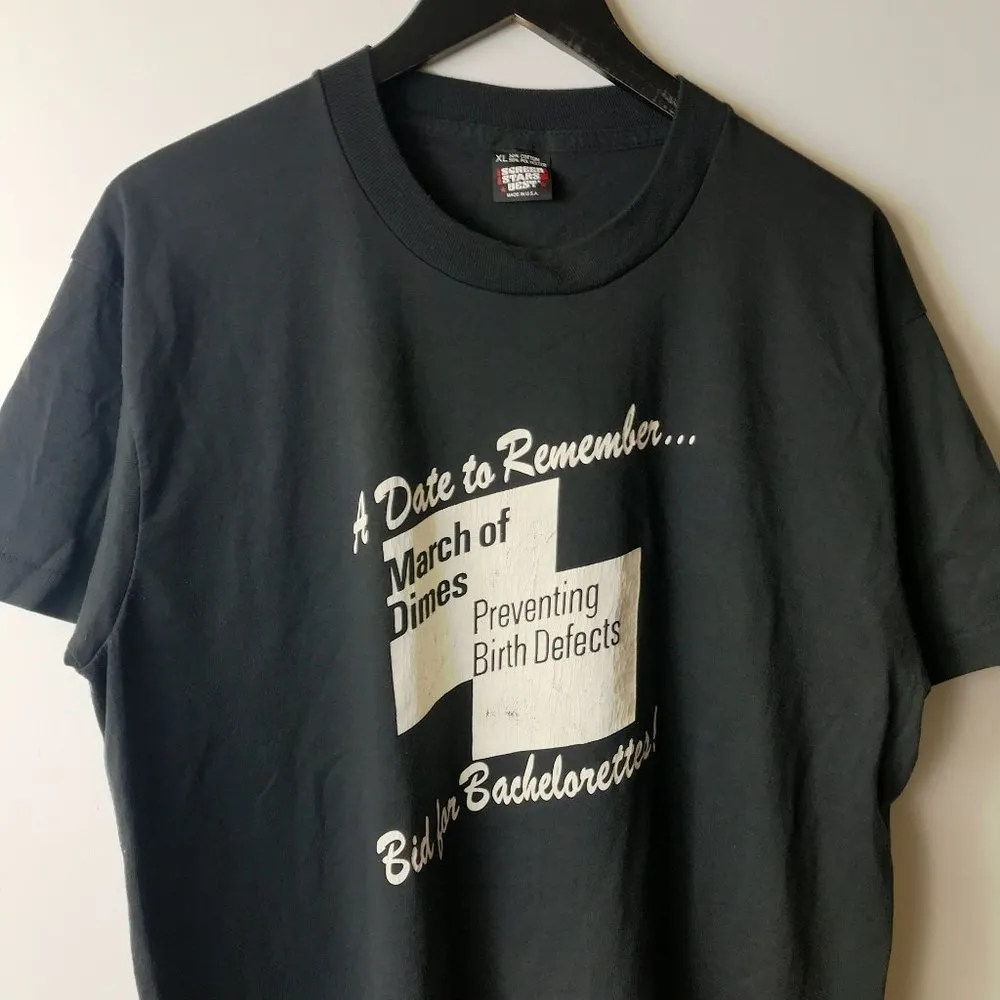 March Of Dimes Preventing Birth Defects T Shirt Vintage 90s Black Large L Unisex - Image 12