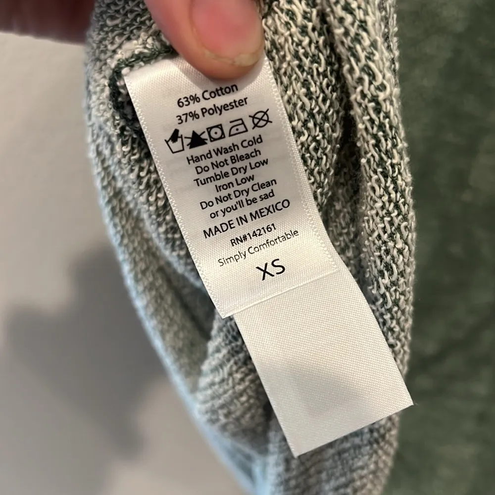 NWT LulaRoe Frankie Short Sleeve French Terry Hoodie | size XS - Image 8