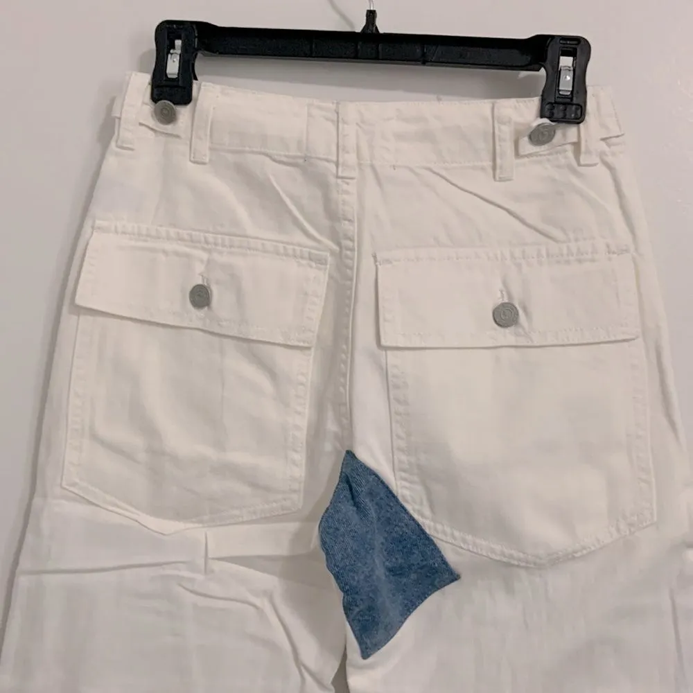 Free People x Sandrine Rose Wide Leg Patchwork Cropped Jeans - Image 5