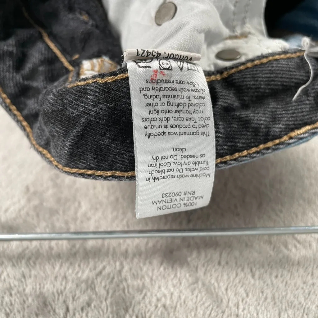 PacSun 90’s Boyfriend Jeans Women’s Size 24 Two-Tone Split Black Blue Denim Y2K - Image 8