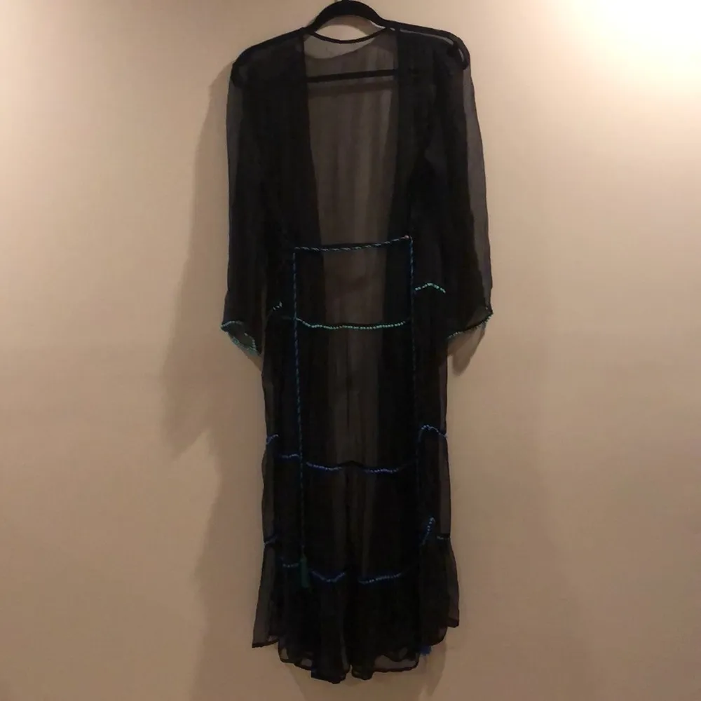 Sheer black beach cover up Size undefined - Image 2