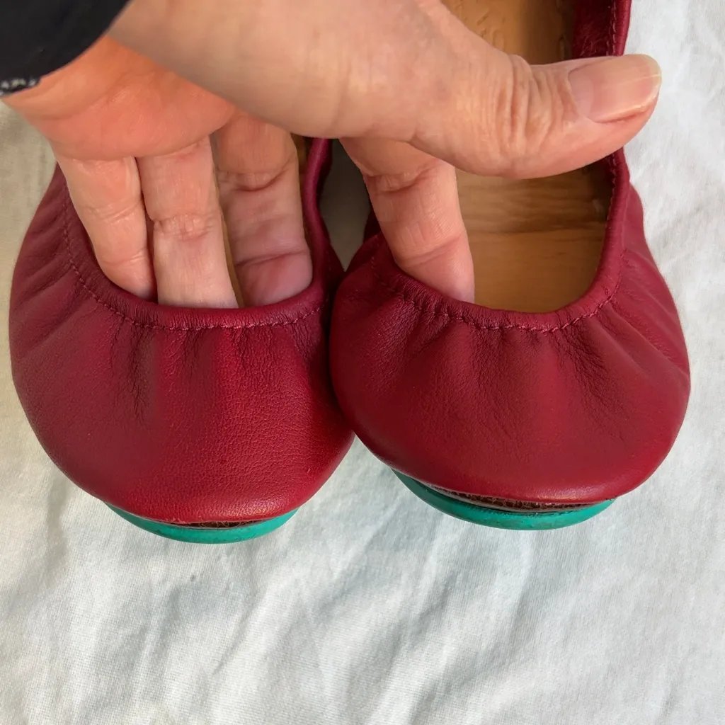 Tieks Red Leather Ballet Flats - Image 7