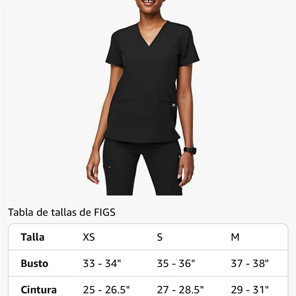 Figs Black Short Sleeve Women's Top - Image 5