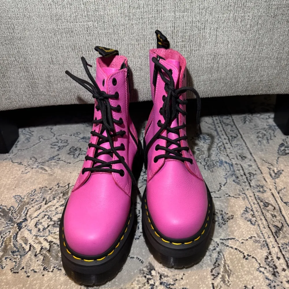 Dr Martens Jadon Lather Platform Pink - Image 8