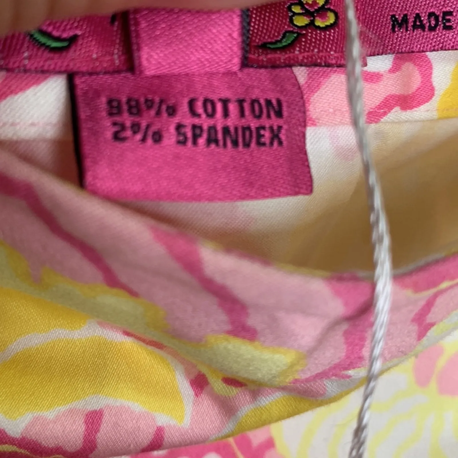 Tibi Yellow Pink Floral Ruffle Trim Drawstring Waist Skirt NEW W-398 Sz 8 - Image 6