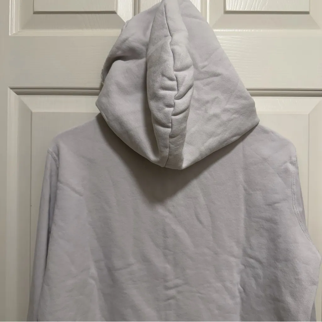 Frank & Eileen M 100% Cotton Full Zip Up Hoodie Sweatshirt White Made in USA - Image 4