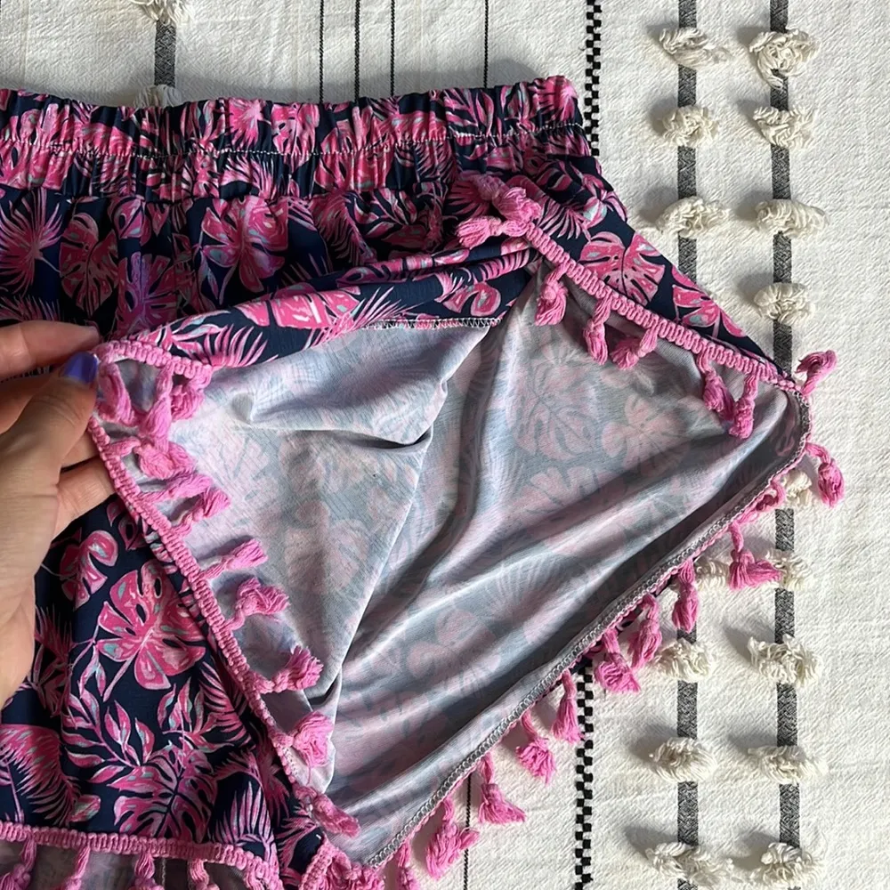 Simply southern • palm leaf tropical tassel fringe shorts - Image 73