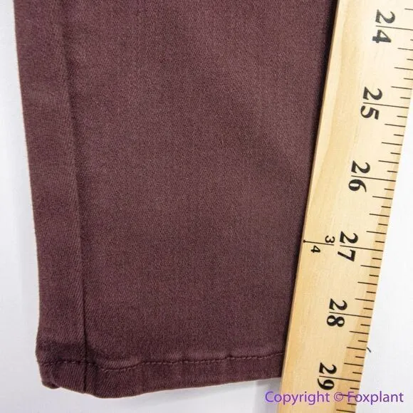 NEW Pistola Women's Zip Pocket‎ Hannah Cargo Skinny Moto Jeans Burgundy, 25 - Image 9