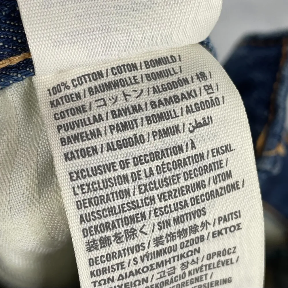 Distressed Flag Peekaboo Cutoff Denim Jean Shorts Retro 24 - Image 5