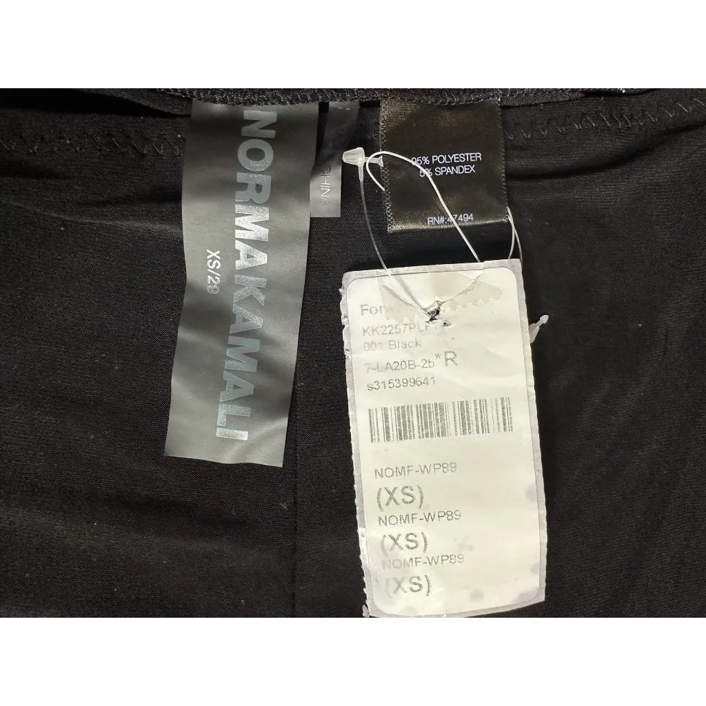 Norma Kamali Cropped Leggings in Black X-Small New Womens Pants - Image 10