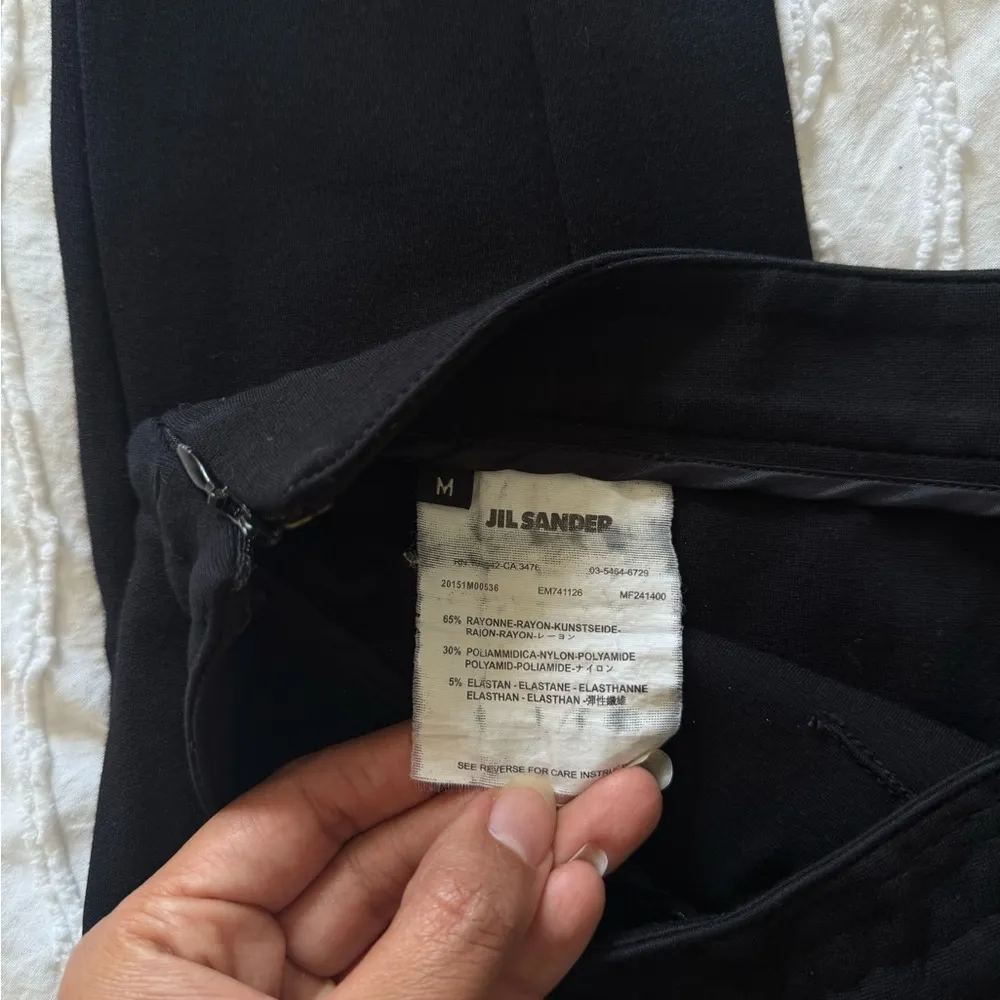 Jil Sander Black Slim Fit Black Trousers Medium - Image 4