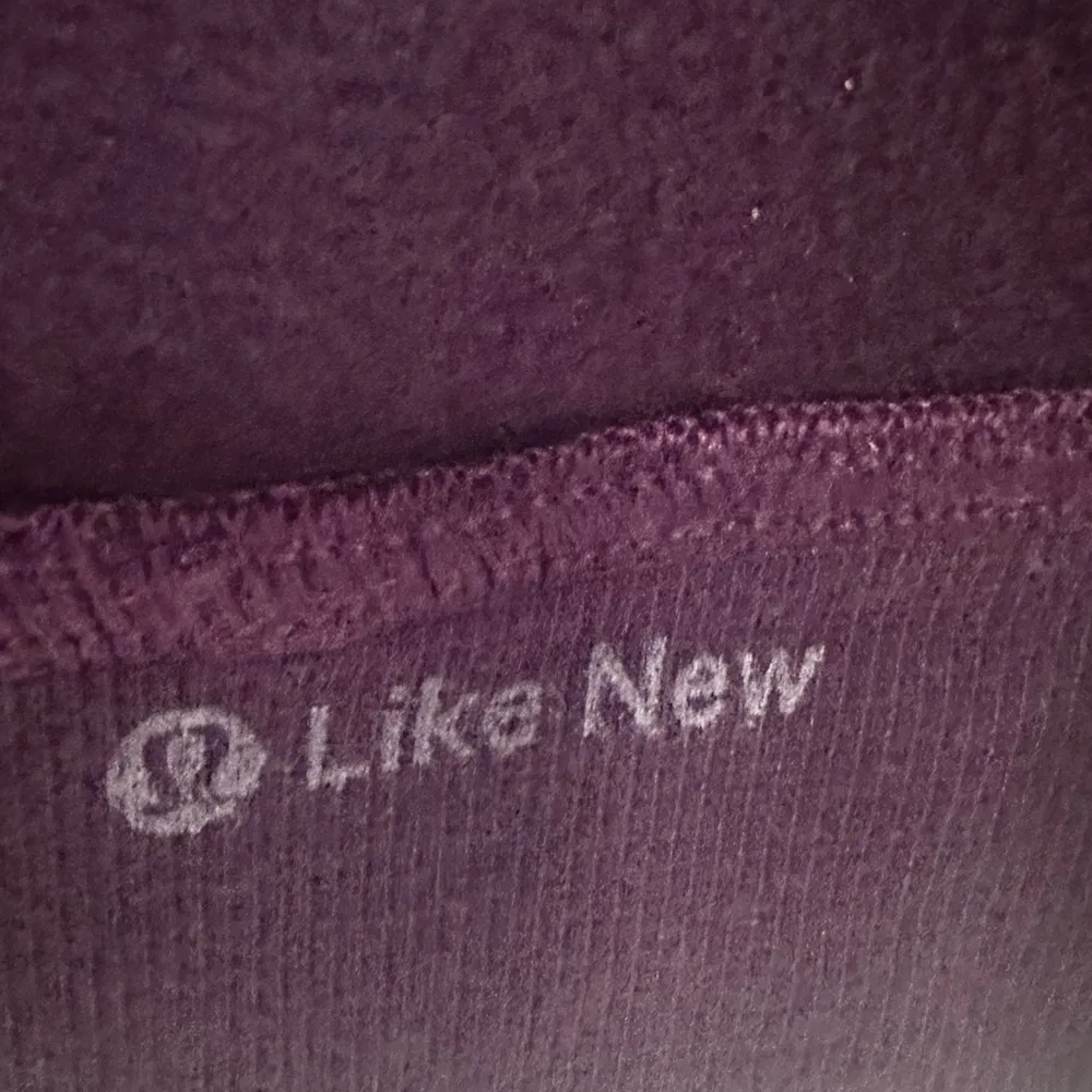 Lululemon Fleece Please Hoodie Zipped Sweatshirt Darkest Magenta Purple Size 4 - Image 9