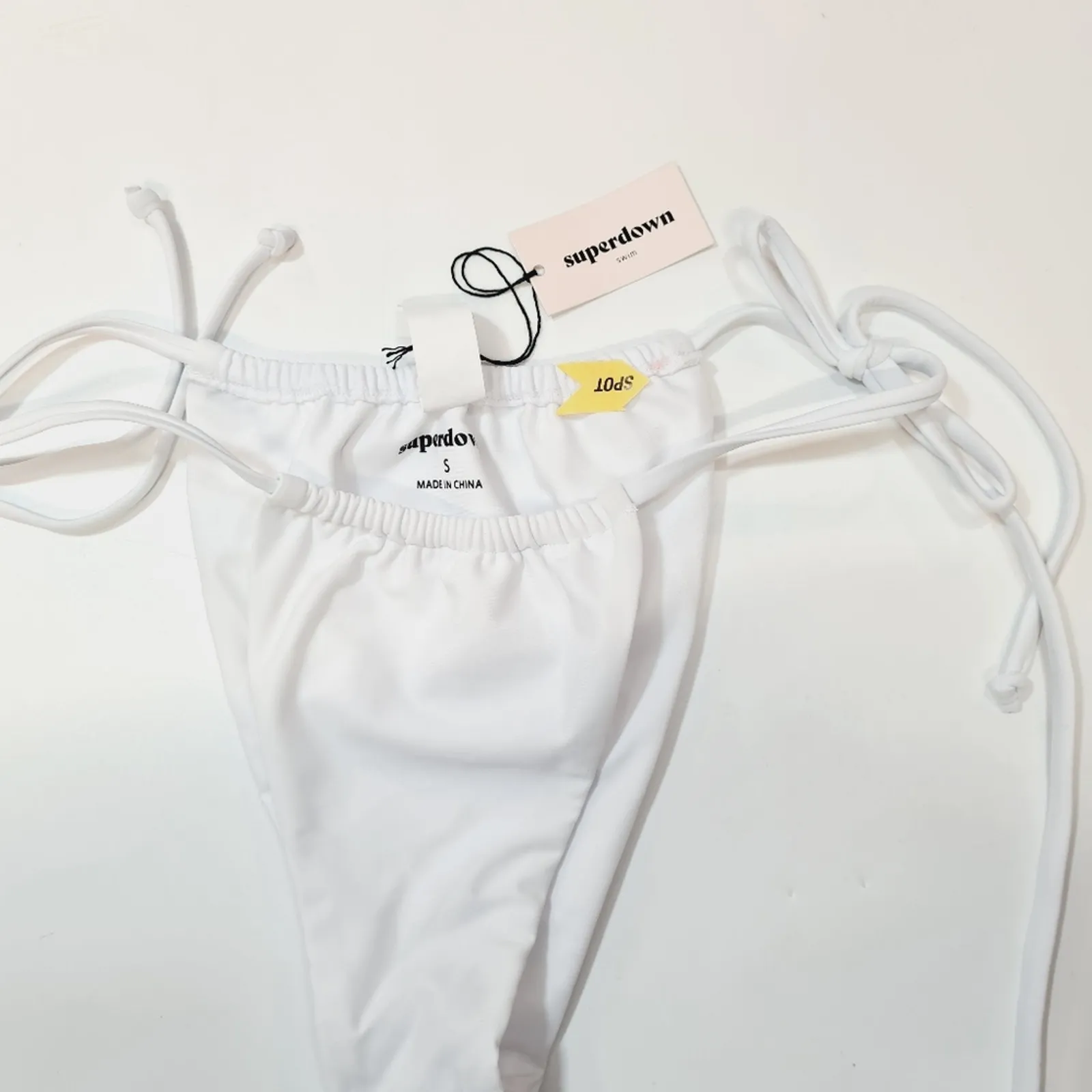 Superdown Anneke Bikini Bottom in White - Image 4