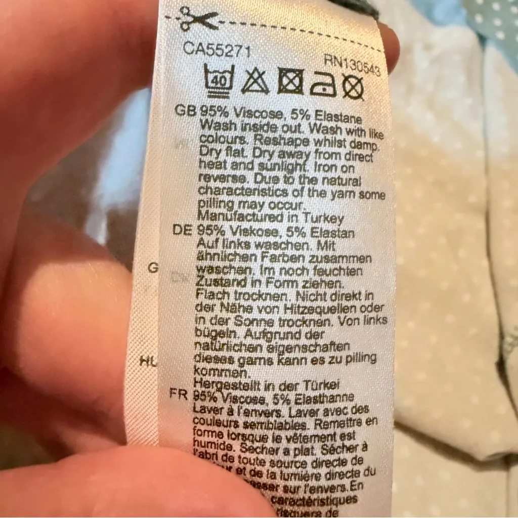 Long Tall Sally NWT Polka Dot Top Women’s Size Large‎ Sage White Sweetheart Neck Green - Image 4