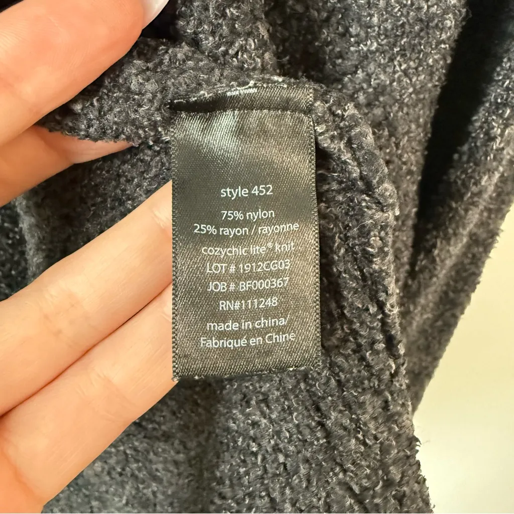 Barefoot Dreams CozyChic Lite Circle Cardigan‎ Dark Grey M - Image 4