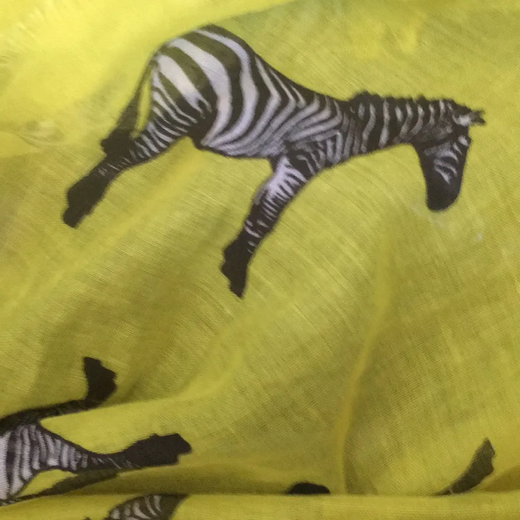 FINAL MARKDOWN Ladies raw edge lightweight zebra infinity scarf - Image 3