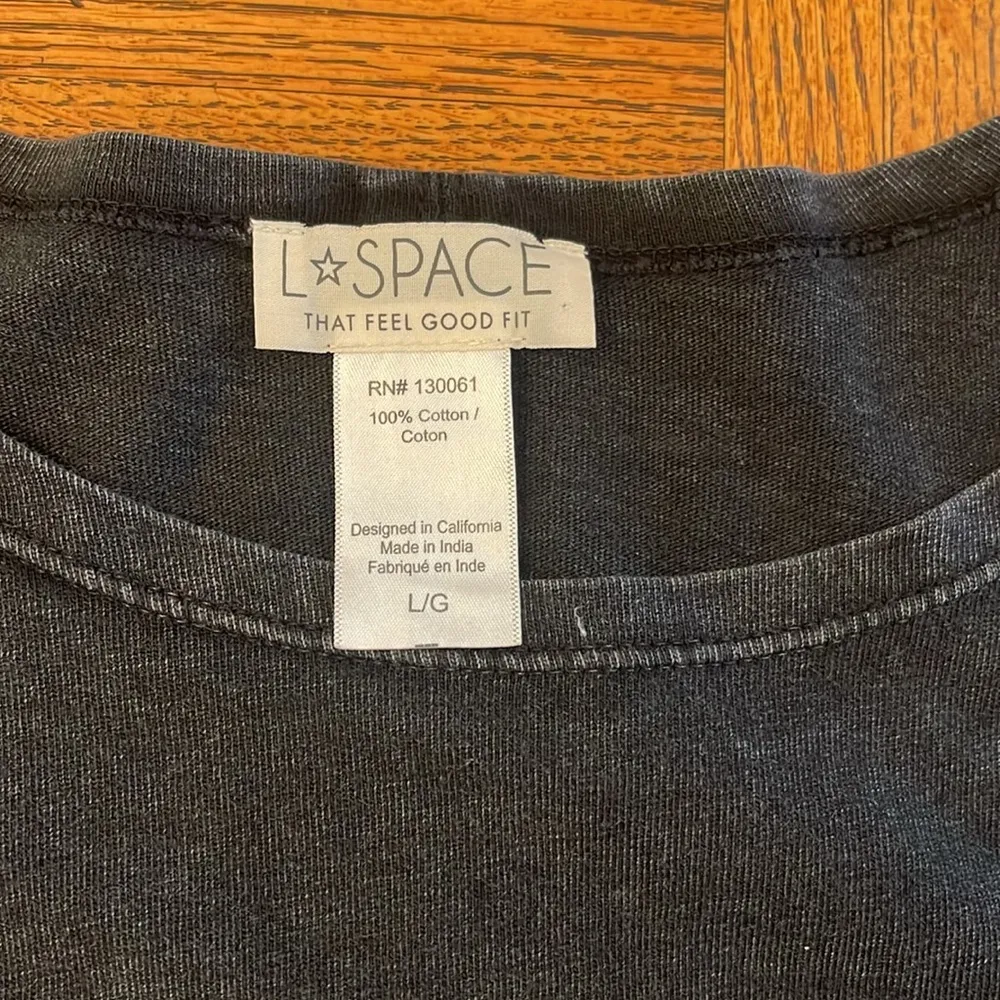 L*Space Classic Burnout Black Cotton dress/coverup Large - Image 2