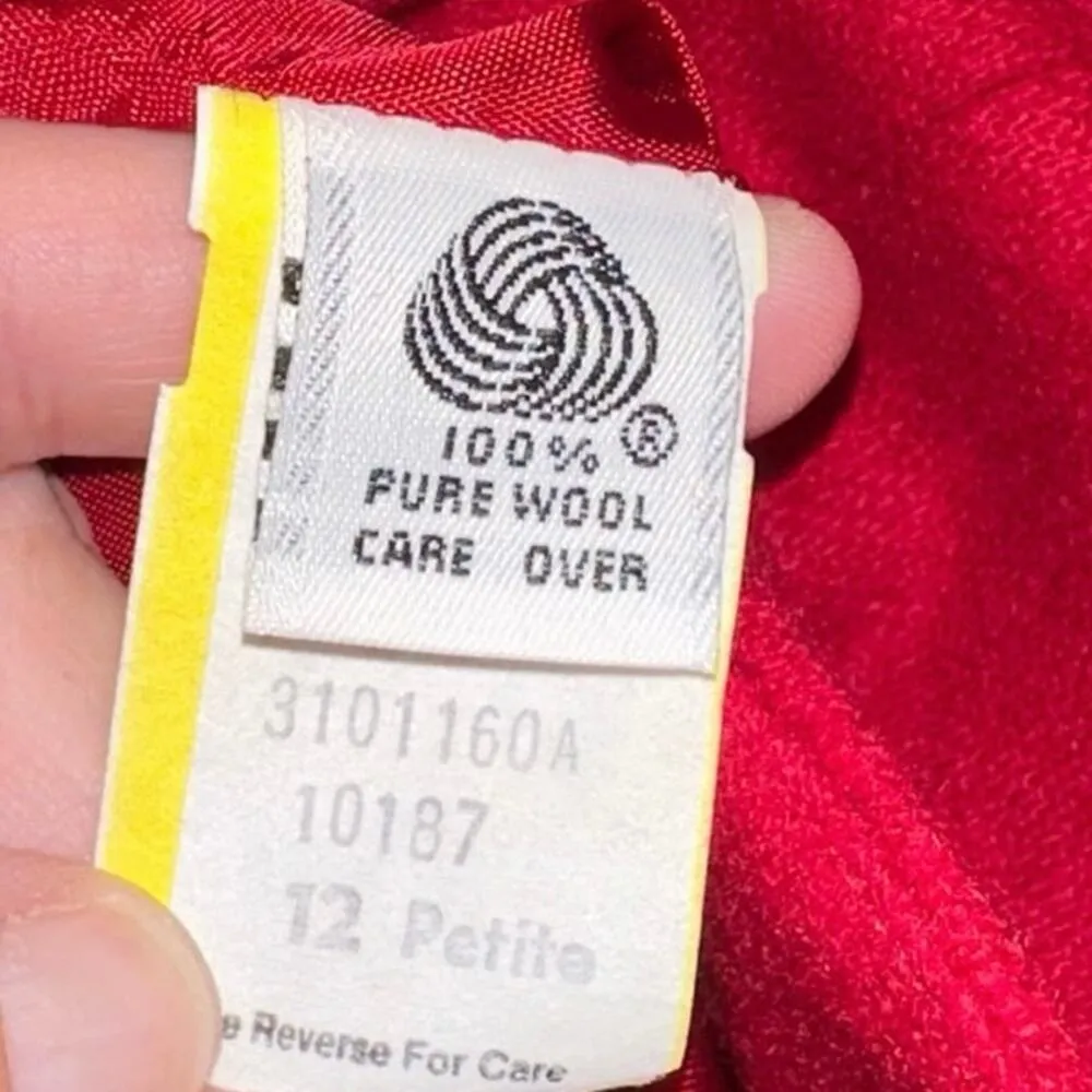 Koret Petite Red Button Front Wool Blazer Size 12P - Image 5