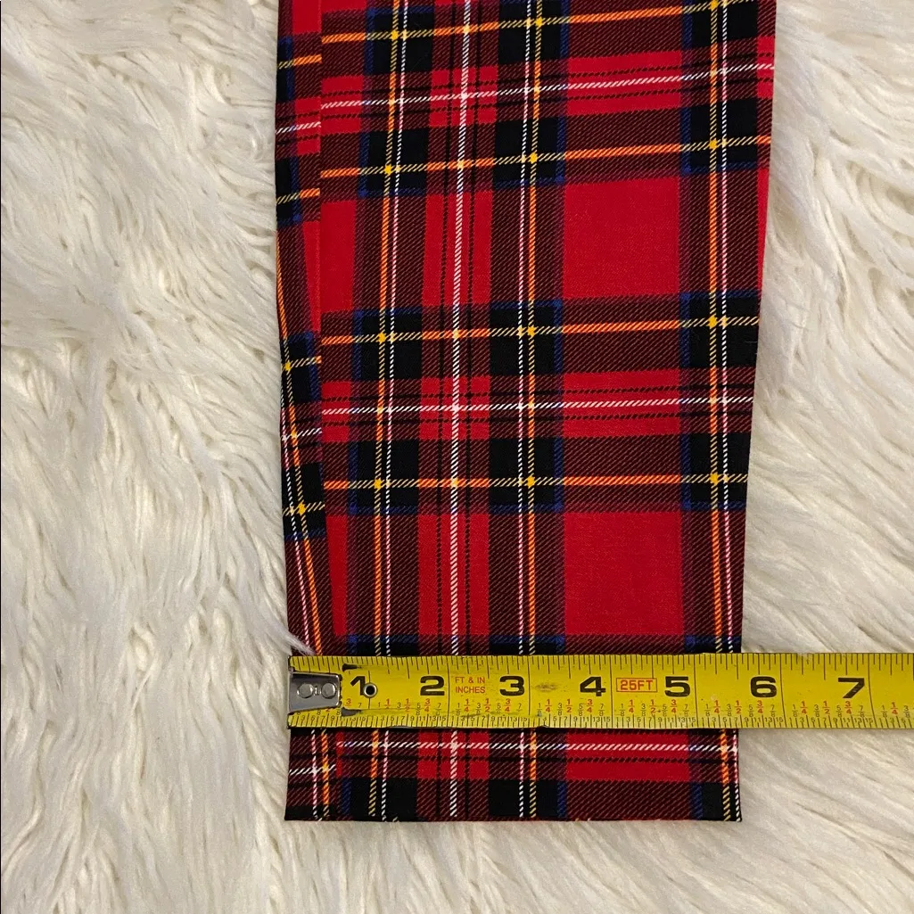 J. Crew Red Plaid Women’s Winnie Dress Pants size 2 brand new inseam 25” - Image 7