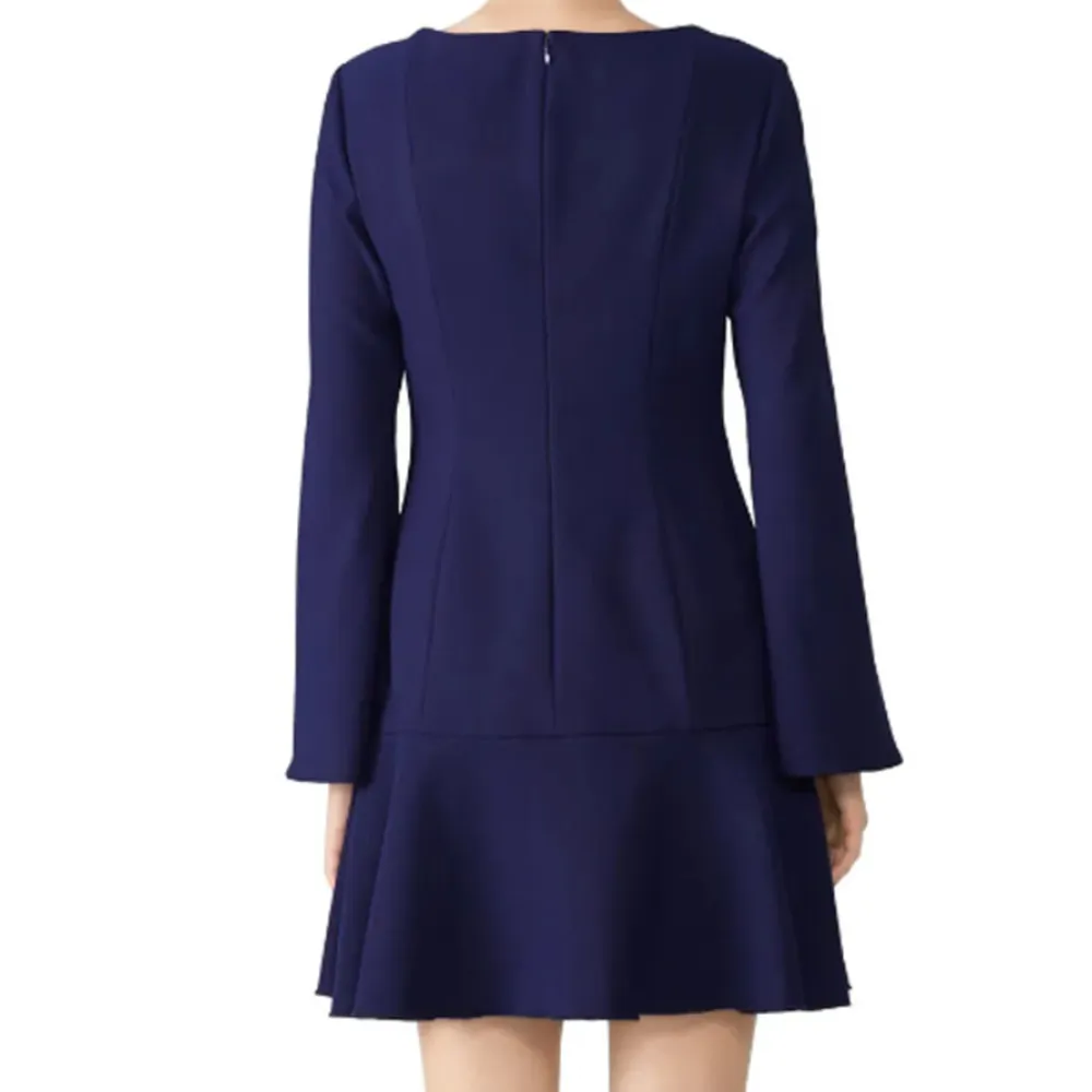 Finders Keepers Goodbye Long Sleeve Square Neck Mini Dress in Blue - Image 10