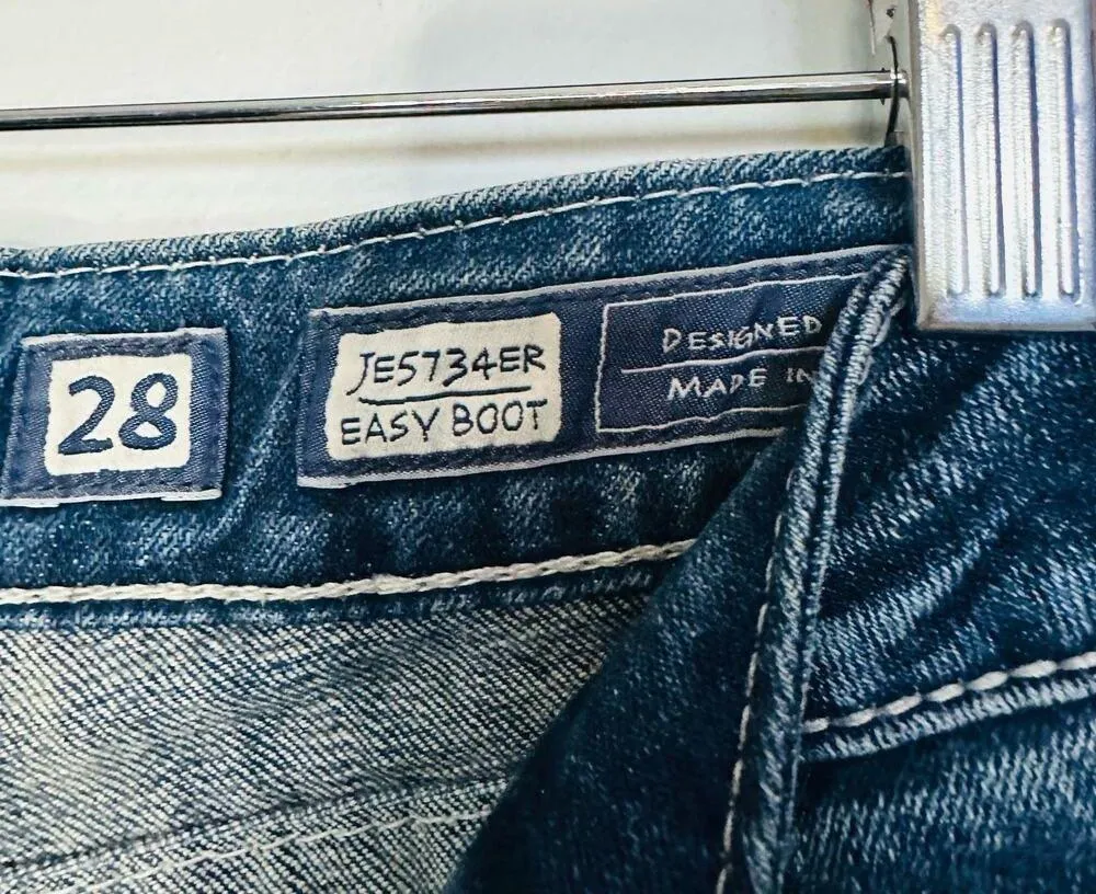 MISS ME Women’s Dark Wash Denim Easy Boot Distressed Flared Jeans Size 28 - Image 6