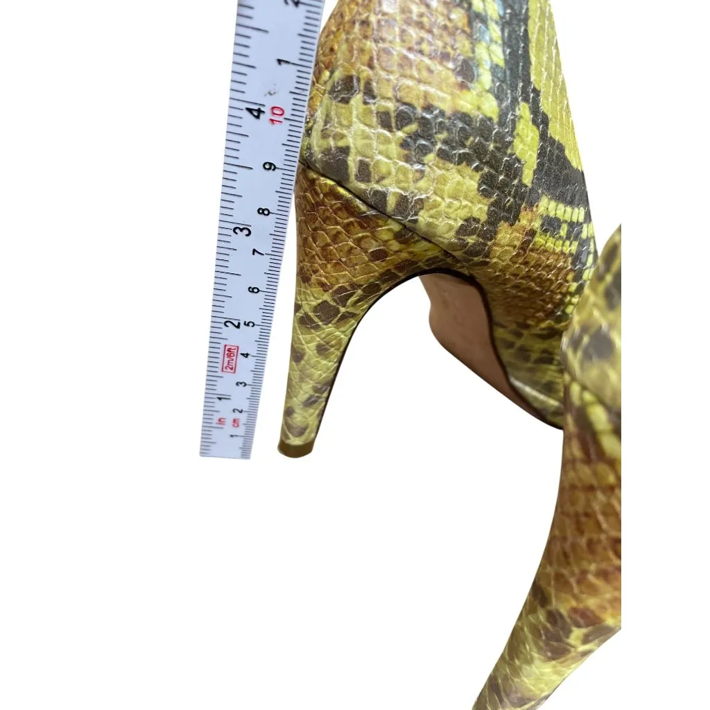 Cole Haan Womans Brown Green Snake Print Leather 3.5" Heels Sz 6B SKU 9212 - Image 14