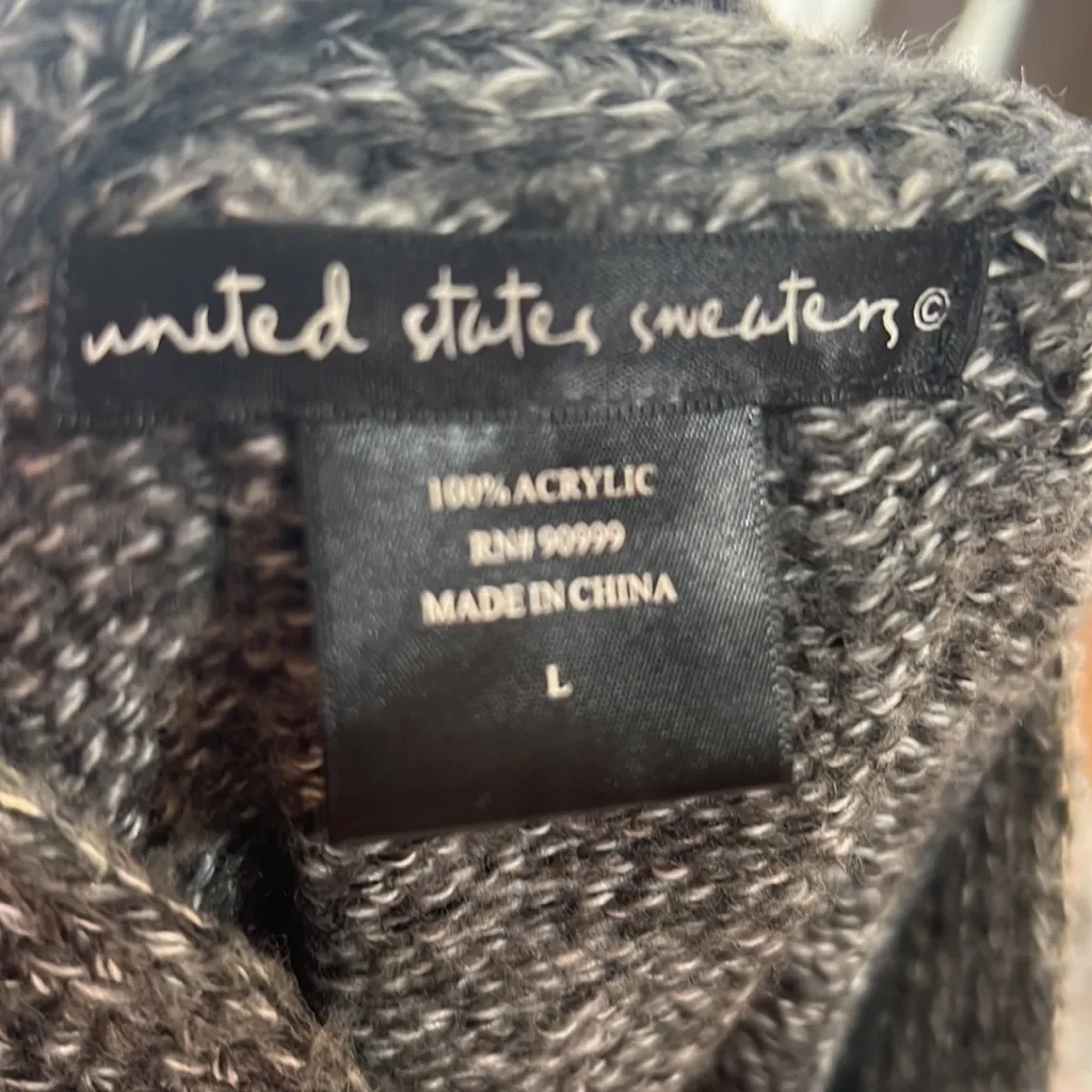 United States sweater gray cardigan - Image 6