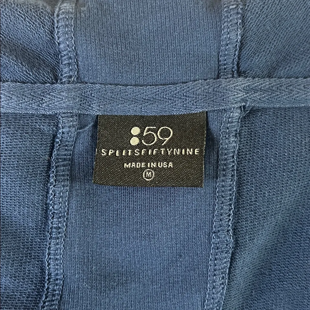 Splits59 Open Front Shawl Neck Cardigan Blue Size Medium - Image 5