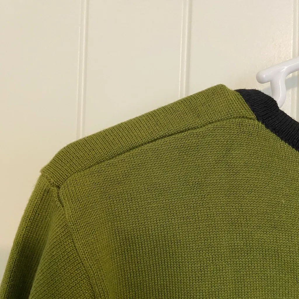 EUC Dress Barn women’s dual colored‎ olive green black crewneck sweater large - Image 6