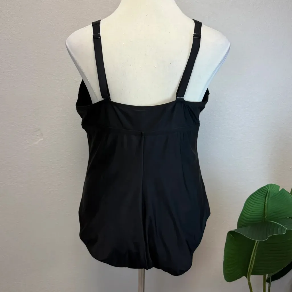 Torrid Black Wireless One Piece Swimsuit - Size 22/24 (3) - Image 2