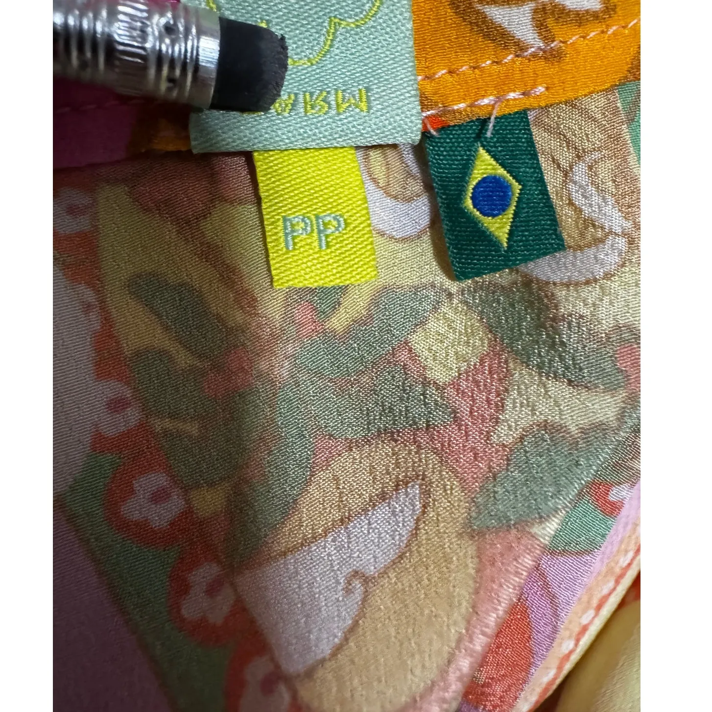 FARM Rio Tropical Print Scarf Drape Slip Dress/Tunic/Swim Coverup Size XS - Image 5