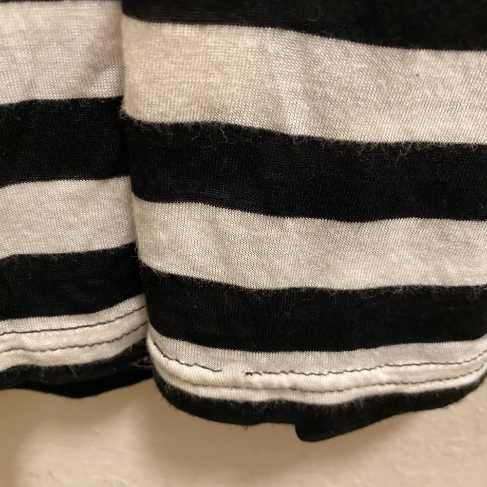 Madewell Black & White Striped Short Sleeve T-Shirt Size XS - Image 9