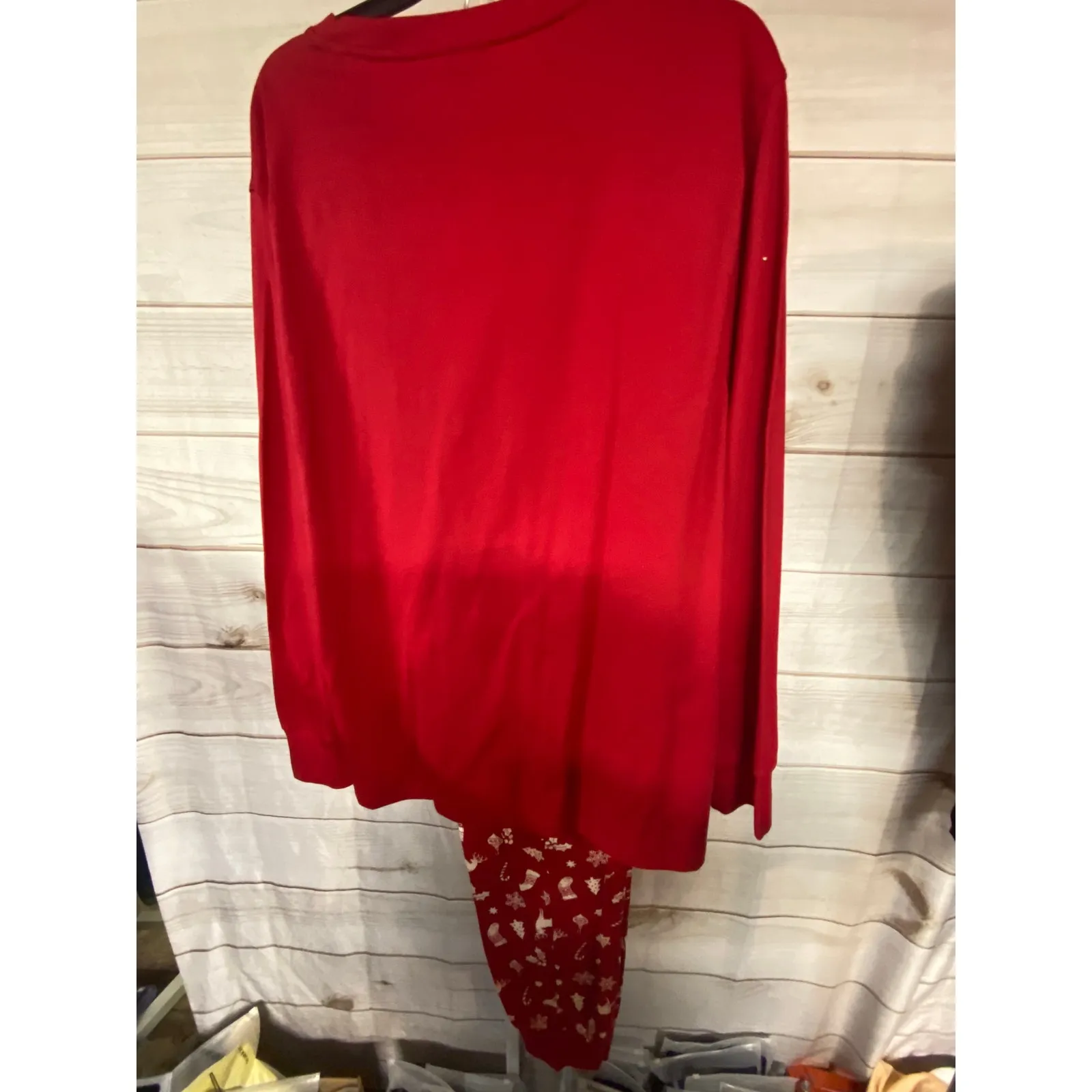 Brand New Family Pj's X Macy's Merry and Bright Red Holiday Pajama Set Lounge XL - Image 3