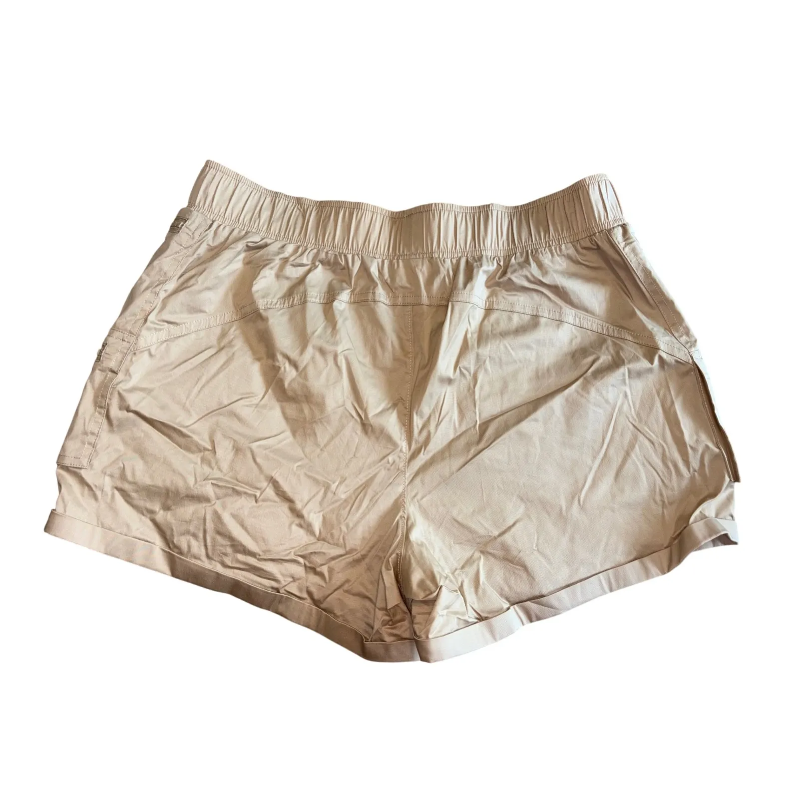 Mondetta Outdoor Project Cargo Shorts Pockets Elastic Waist Activewear L‎ Tan Size L - Image 2
