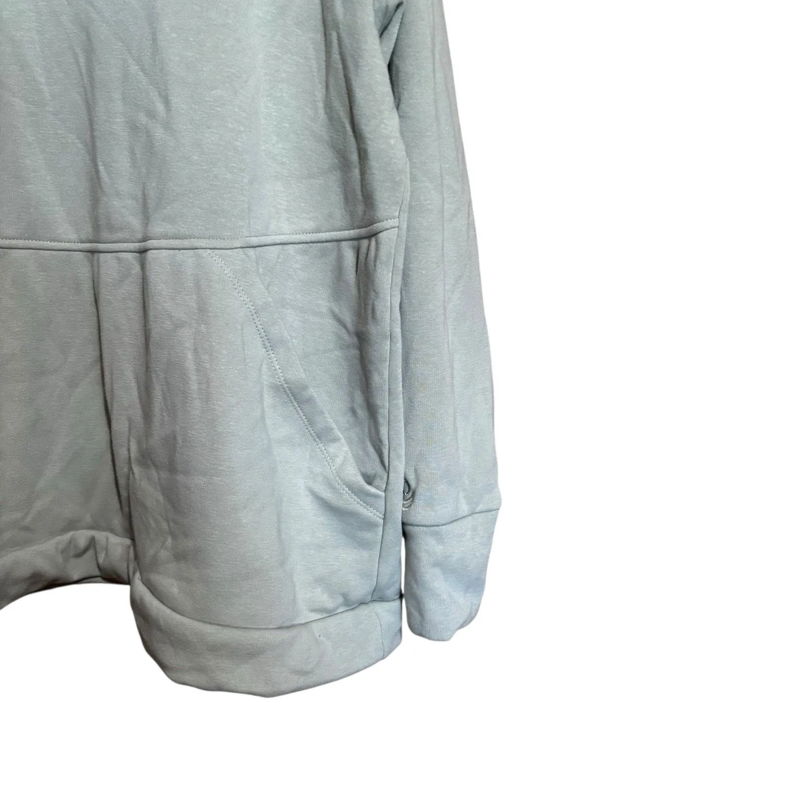 Cuddl Duds Sweatshirt Women 1X Blue Stretch Pockets Pullover Soft Blouse - Image 5