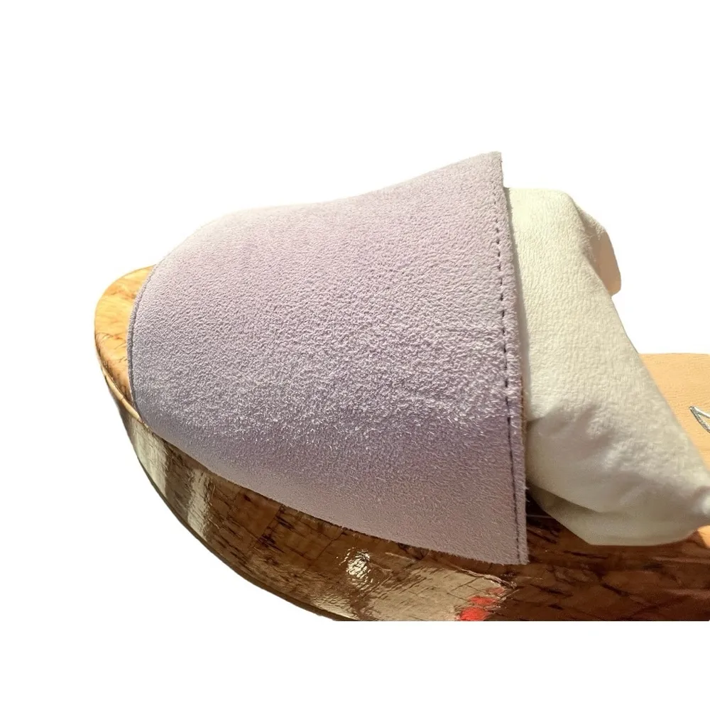 Women's Size 10.5 Stuart Weitzman Summer Wedge Sandals, Wisteria Lavender NIB - Image 8