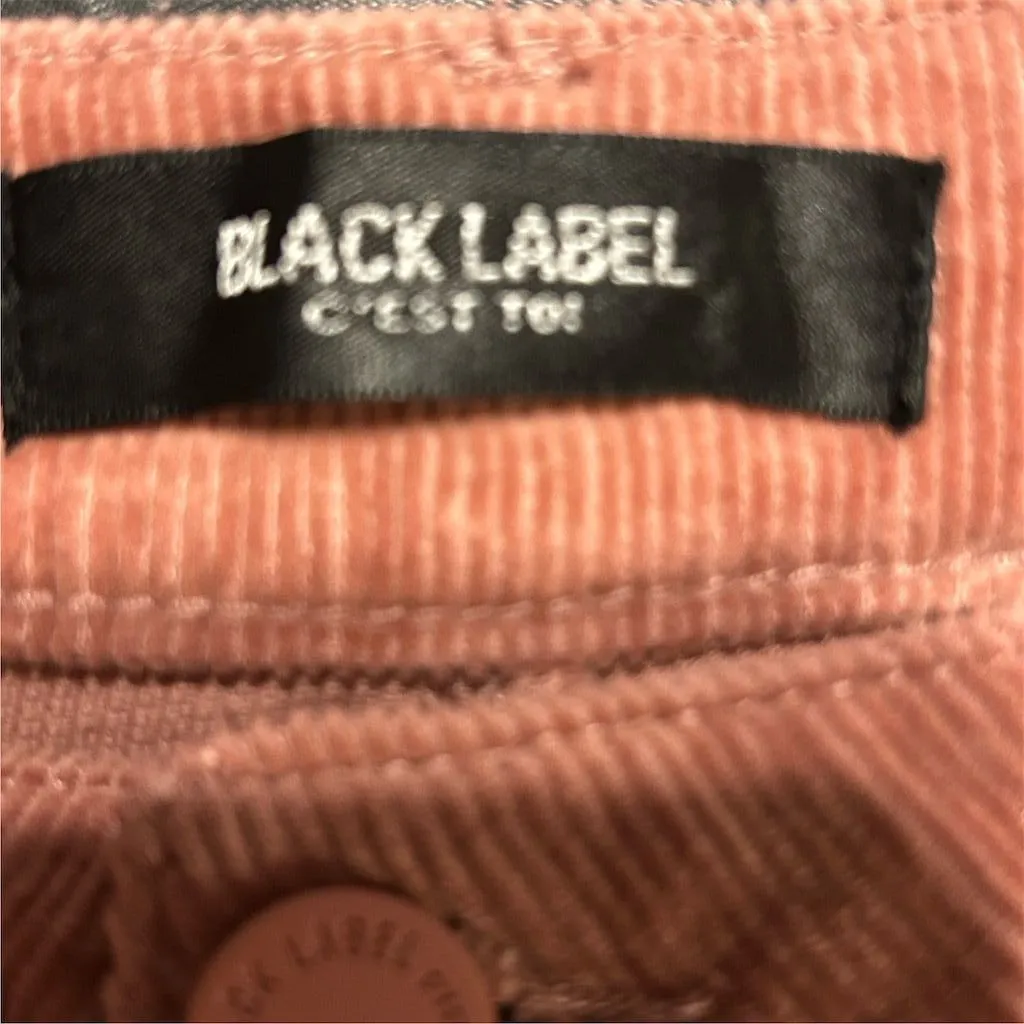 Black Label Women's High Waist Skinny Corduroy Pants Pink Waist 32 Size 13 - Image 11