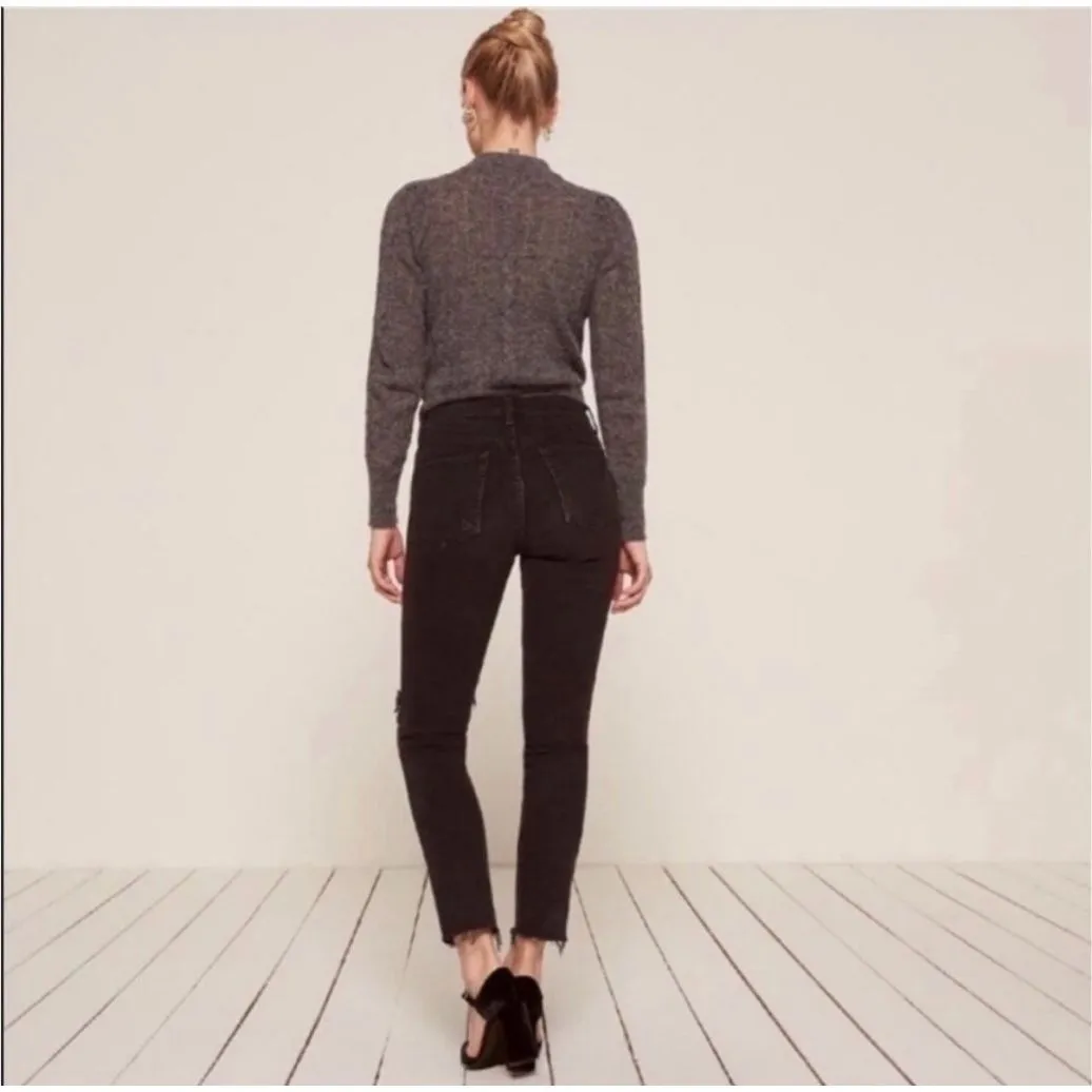 ✨Reformation Camille High-Rise Cigarette Black Sz 26 Jeans✨ - Image 4