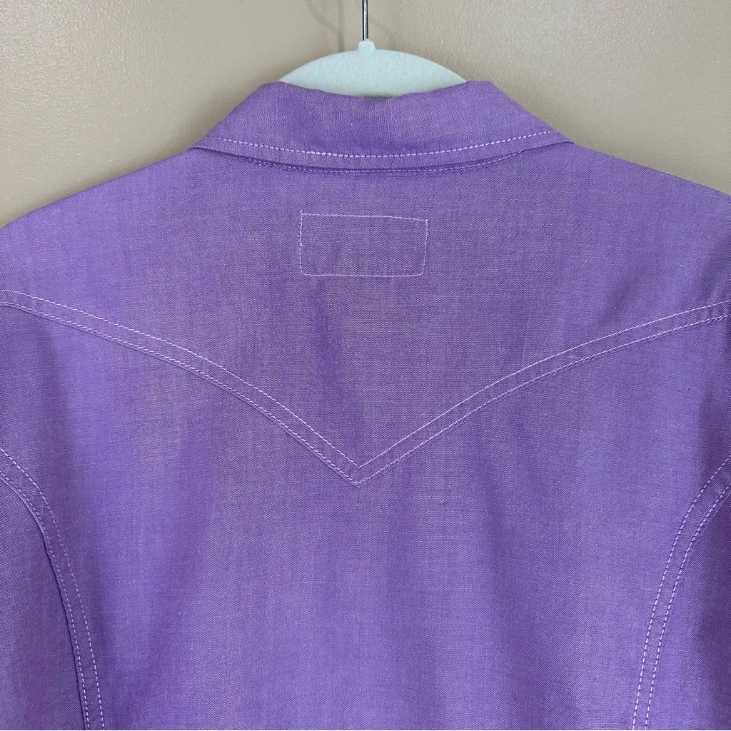 CE Schmidt Workwear Women’s Purple Fit For Her Long Sleeve Snap Closure Shirt M Size M - Image 9