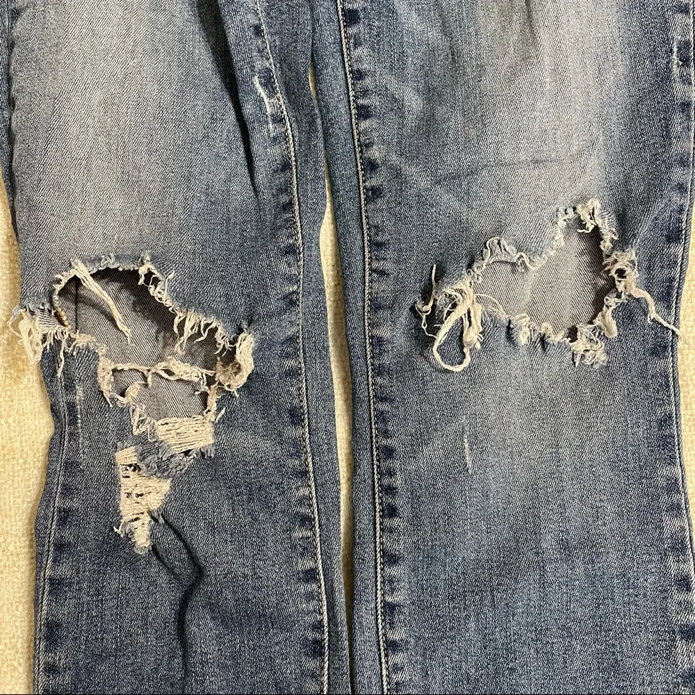 Paige Distressed/Shredded Verdugo Ankle Jeans - Image 8