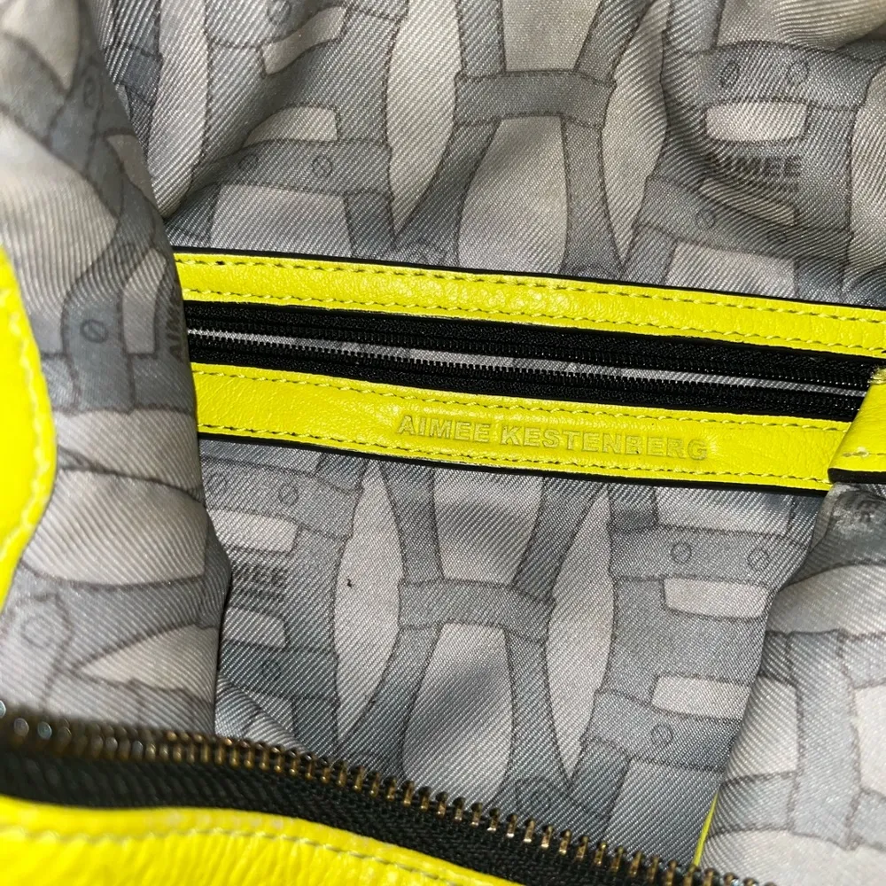 Aimee Kestenberg Bright Green Crossbody/Satchel bag, hobo style, EUC - Image 8