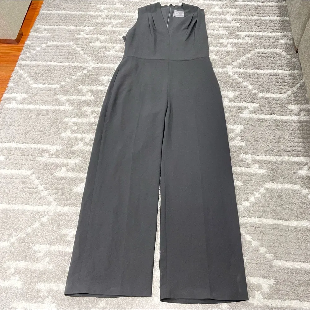 Lela Rose Fluid Crepe Vneck Sleeveless Jumpsuit 18 AS IS - Image 26