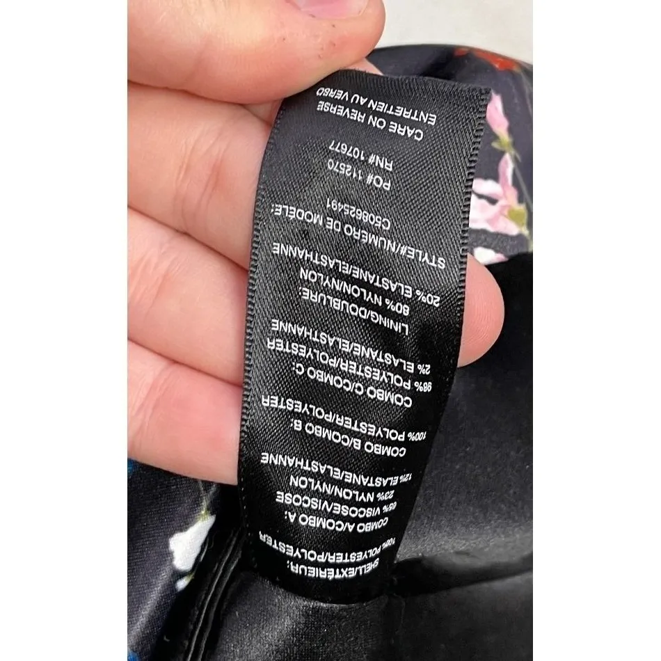 Alice + Olivia Amie Fall Garden Combo Dress Floral Fit & Flare Size 4 Whimsigoth - Image 6