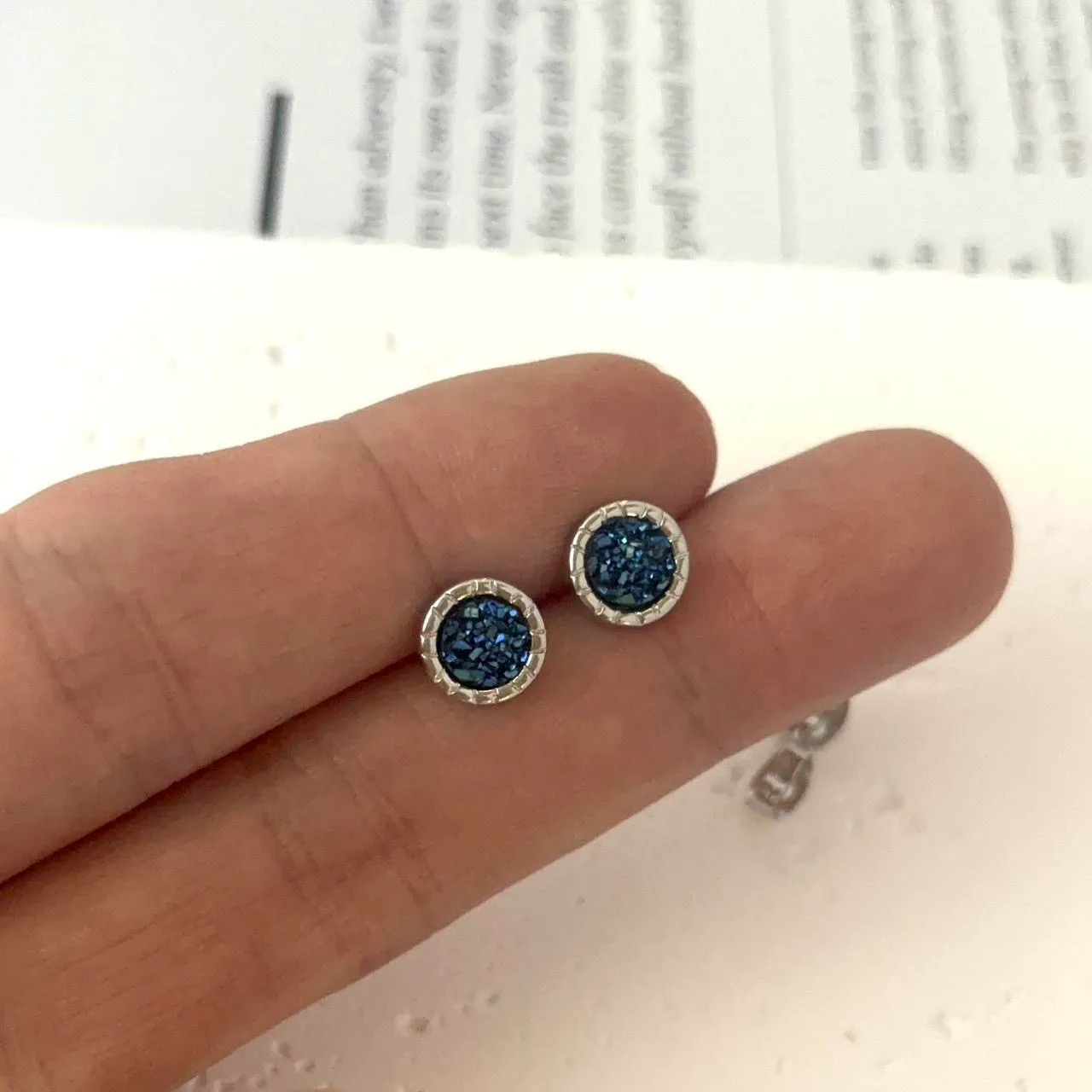 925 Silver Plated CZ Cubic Zirconia Stud Earrings for Men Women,Unisex Punk Hip Hop Earrings - Image 5